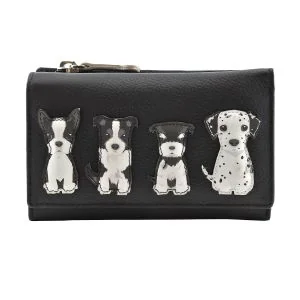 Mala Leather Damenportemonnaie - Sitzende Hunde Detail