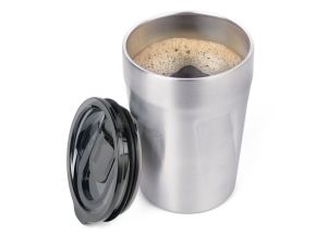 Thermo-Becher Cup-uccino Edelstahl für Kaffeeliebhaber